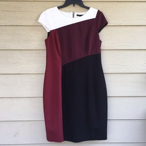 Red, maroon, and black WHBM dress